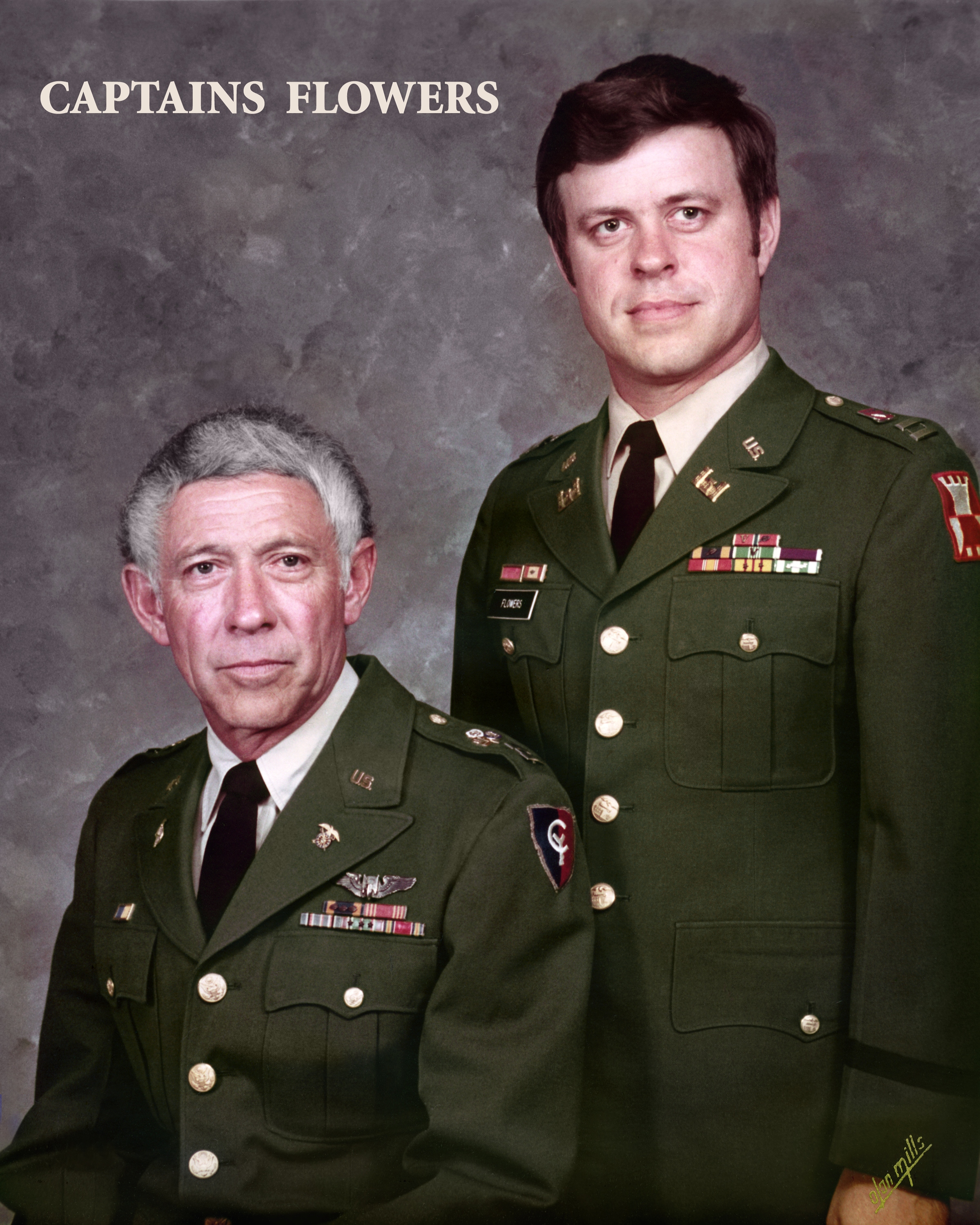 Jack FLowers with his father.